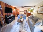 Mammoth Condo Rental Chamonix 77 - Living Room towards Dining Area and unit entrance